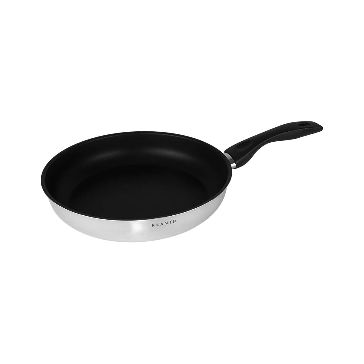 Profi Edelstahl-Bratpfanne 28cm mit qualitativ hochwertiger Antihaftbeschichtung und ergonomischem Griff.