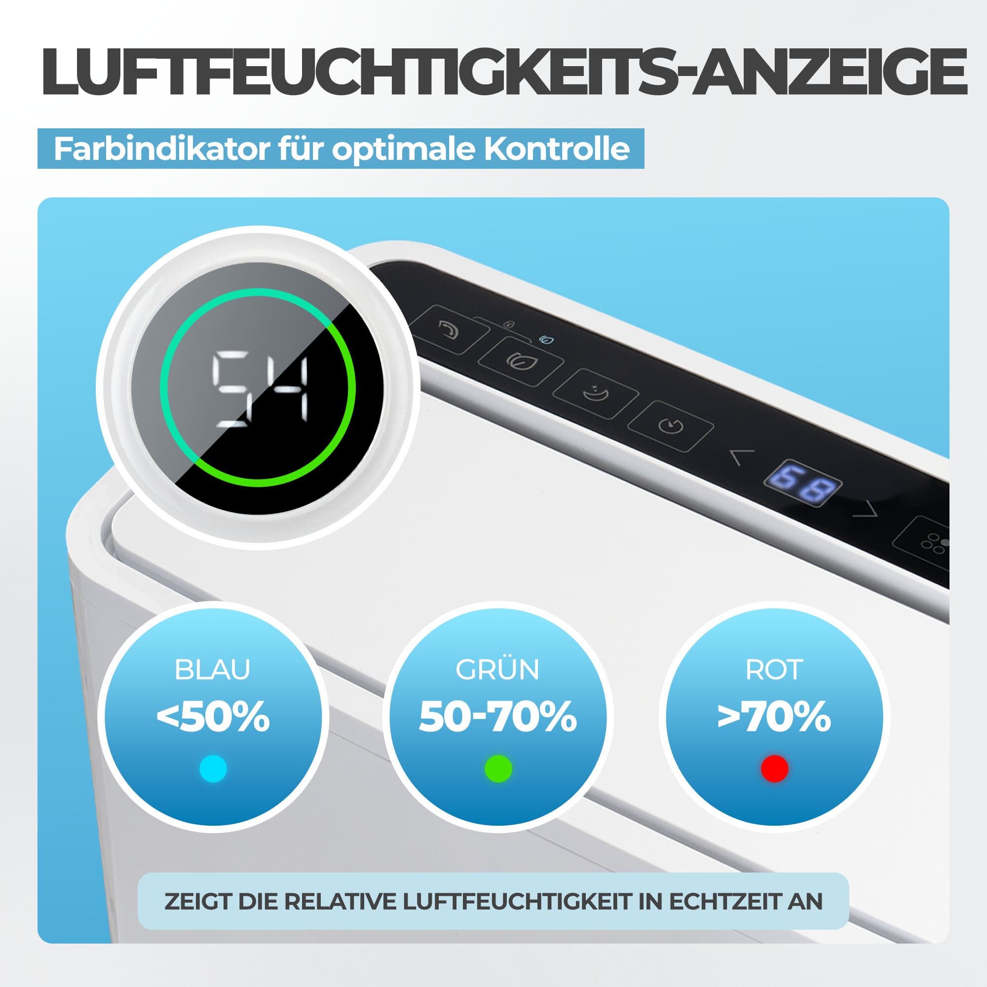 Luftentfeuchter 20/25L Wifi