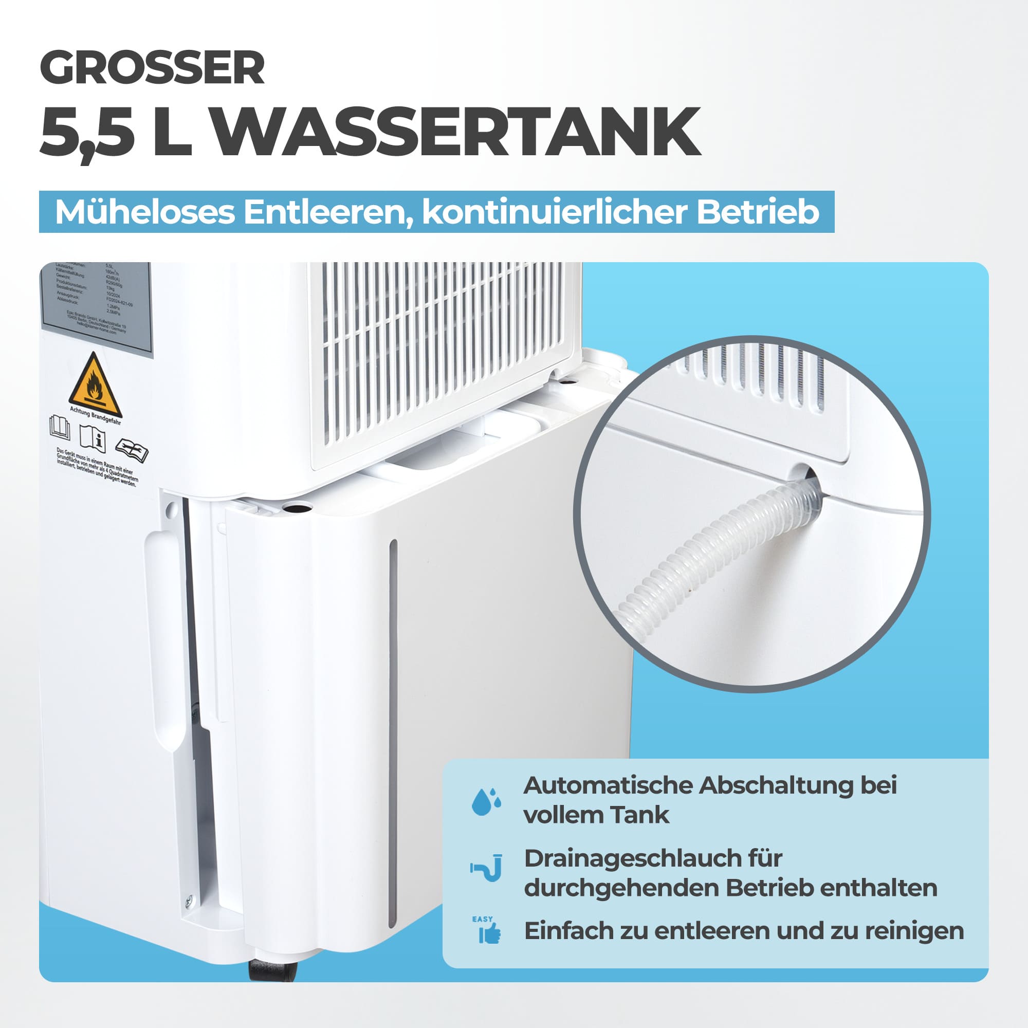 Luftentfeuchter 20/25L Wifi