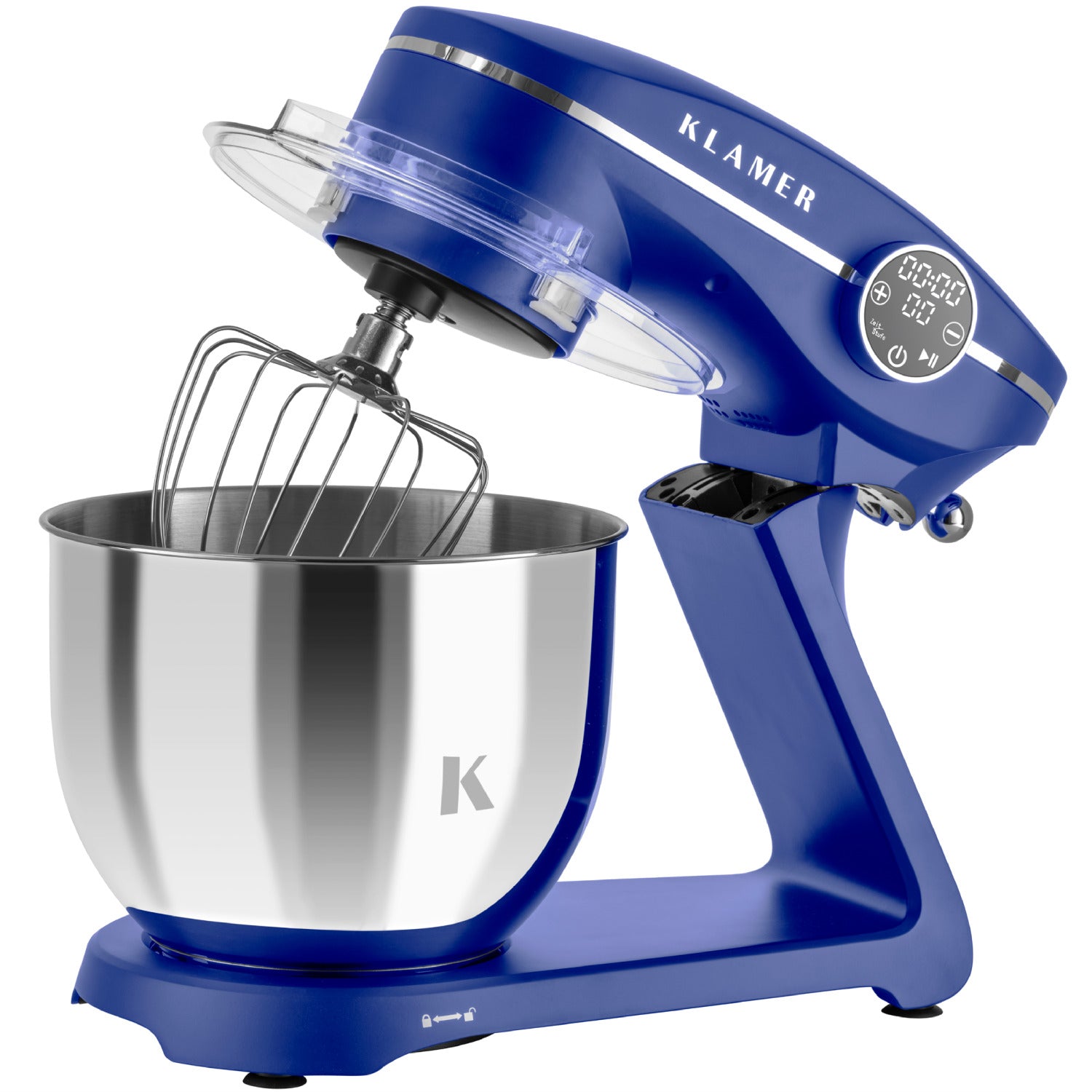 Küchenmaschine von Klamer mit 1800 Watt, 6 Liter Edelstahl-Schüssel und diversen Geschwindigkeitsstufen.