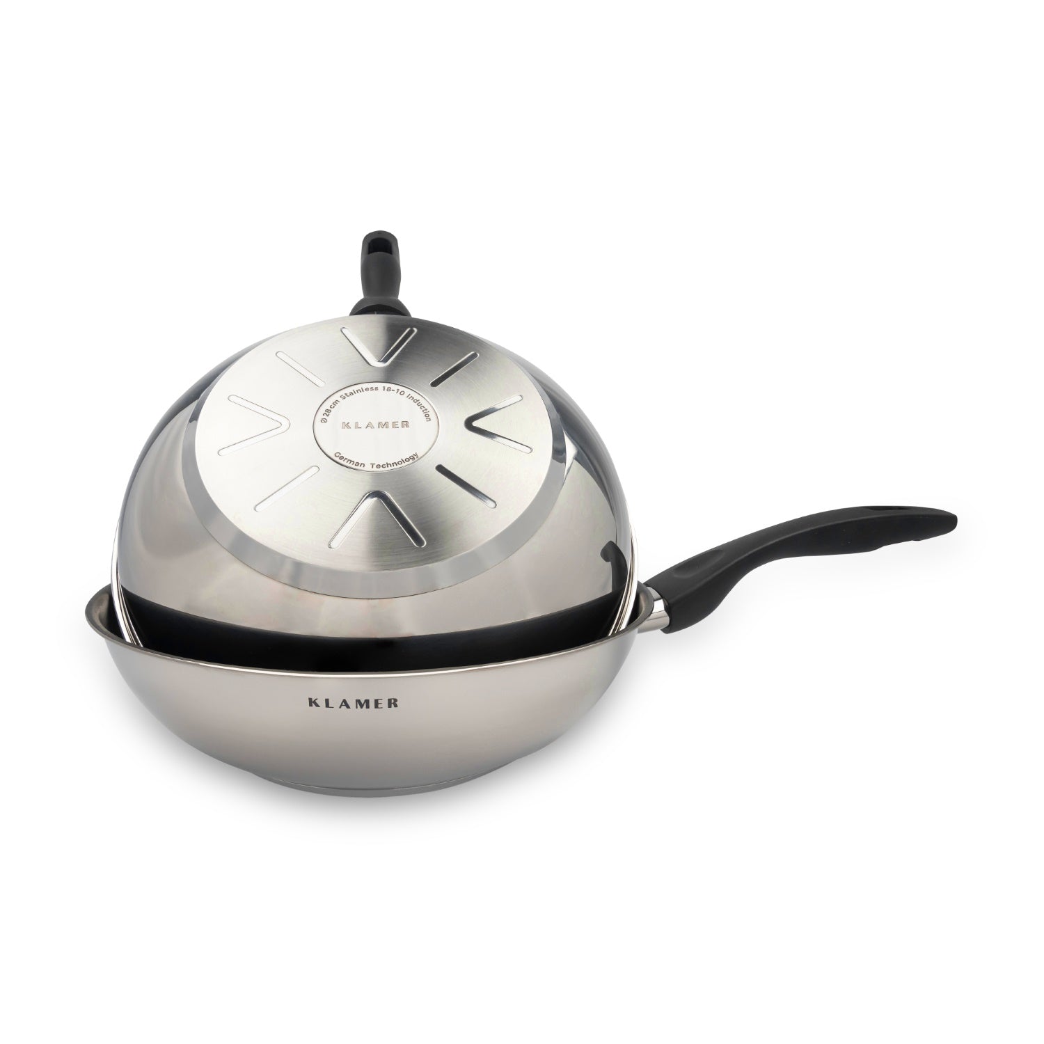 Profi Edelstahl-Wok 28cm