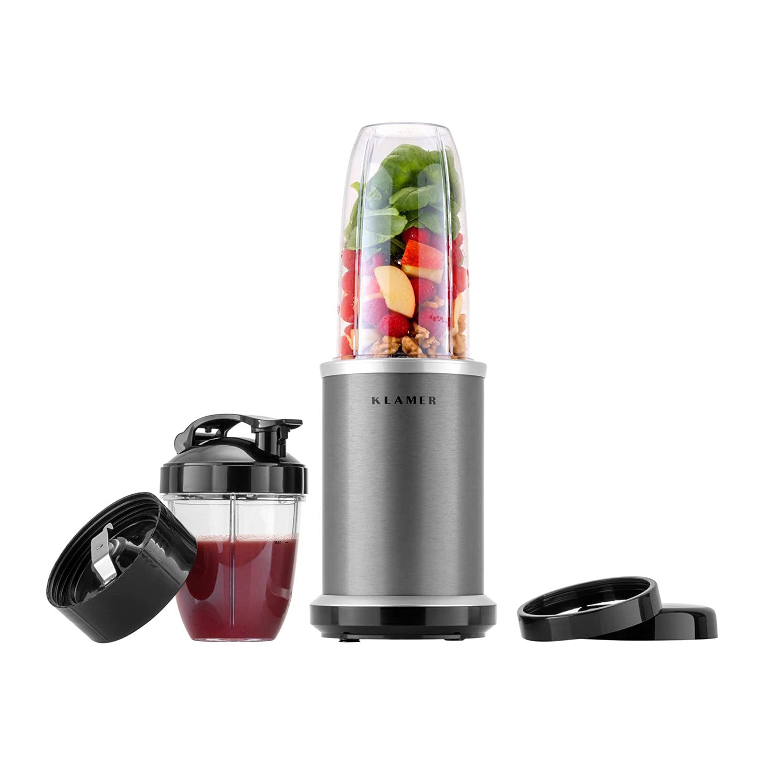 Bullet Mixer with fresh ingredients ready for smoothies and sauces, showcasing its powerful design and versatility.