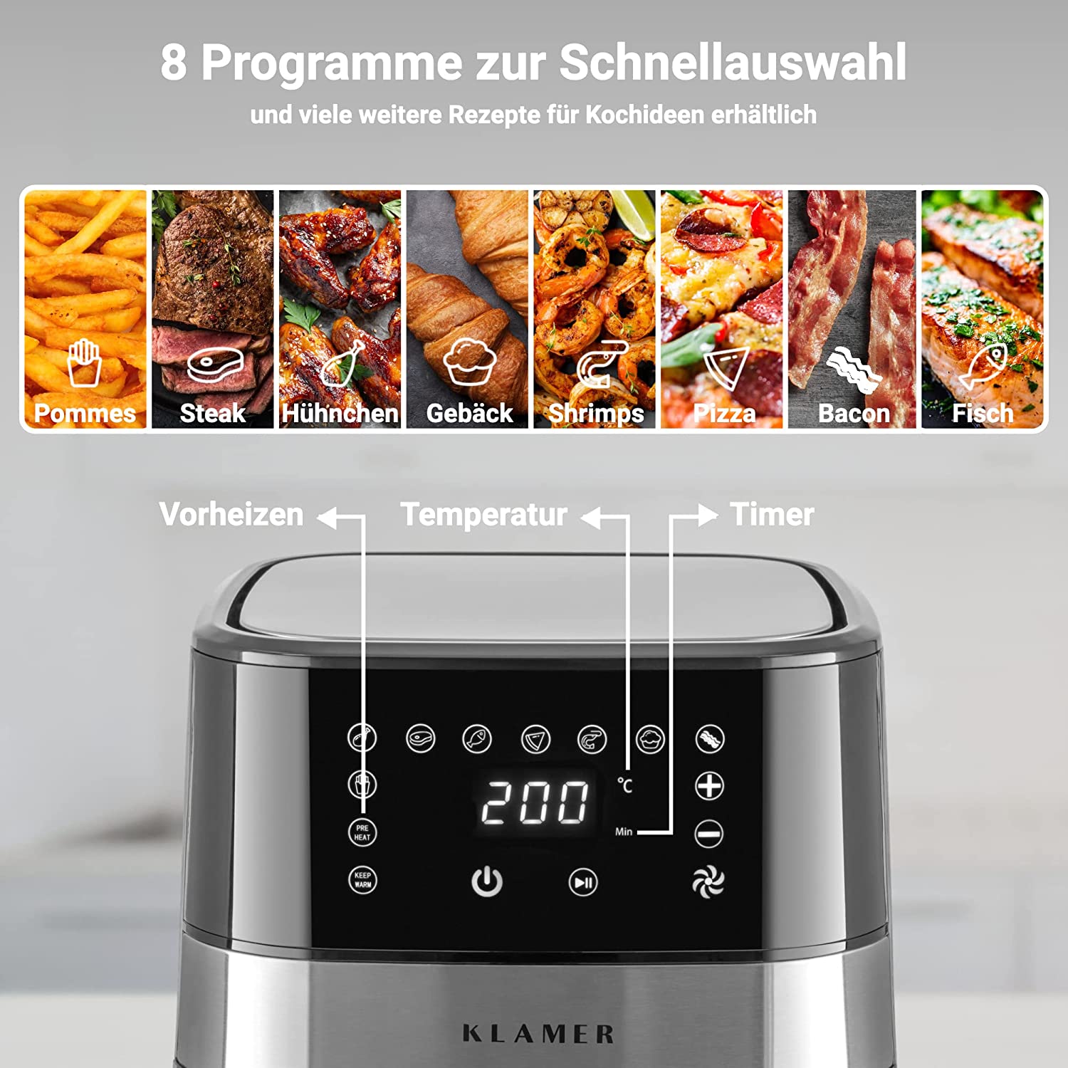 Heißluftfritteuse Kompakt 3.5L