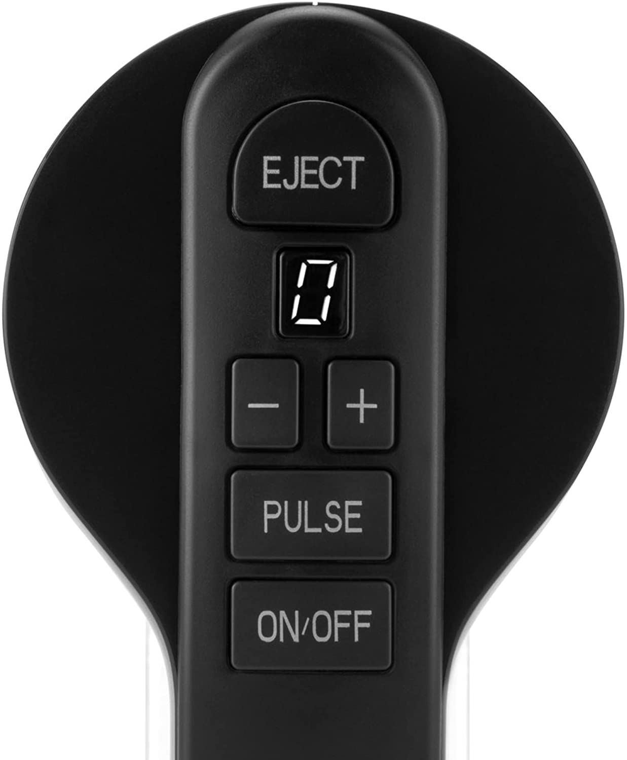 Handmixer control panel with settings for speed and pulse function for optimal mixing results.