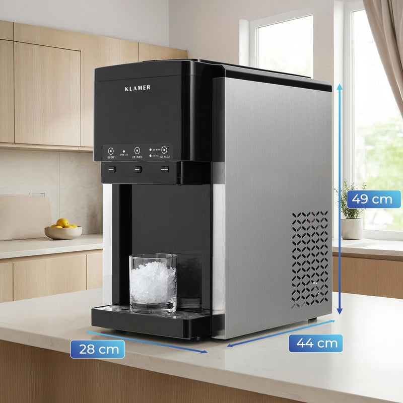 KLAMER 3-in-1 Eiswürfelmaschine 3in1 Edelstahl 2,1L – Bild 7