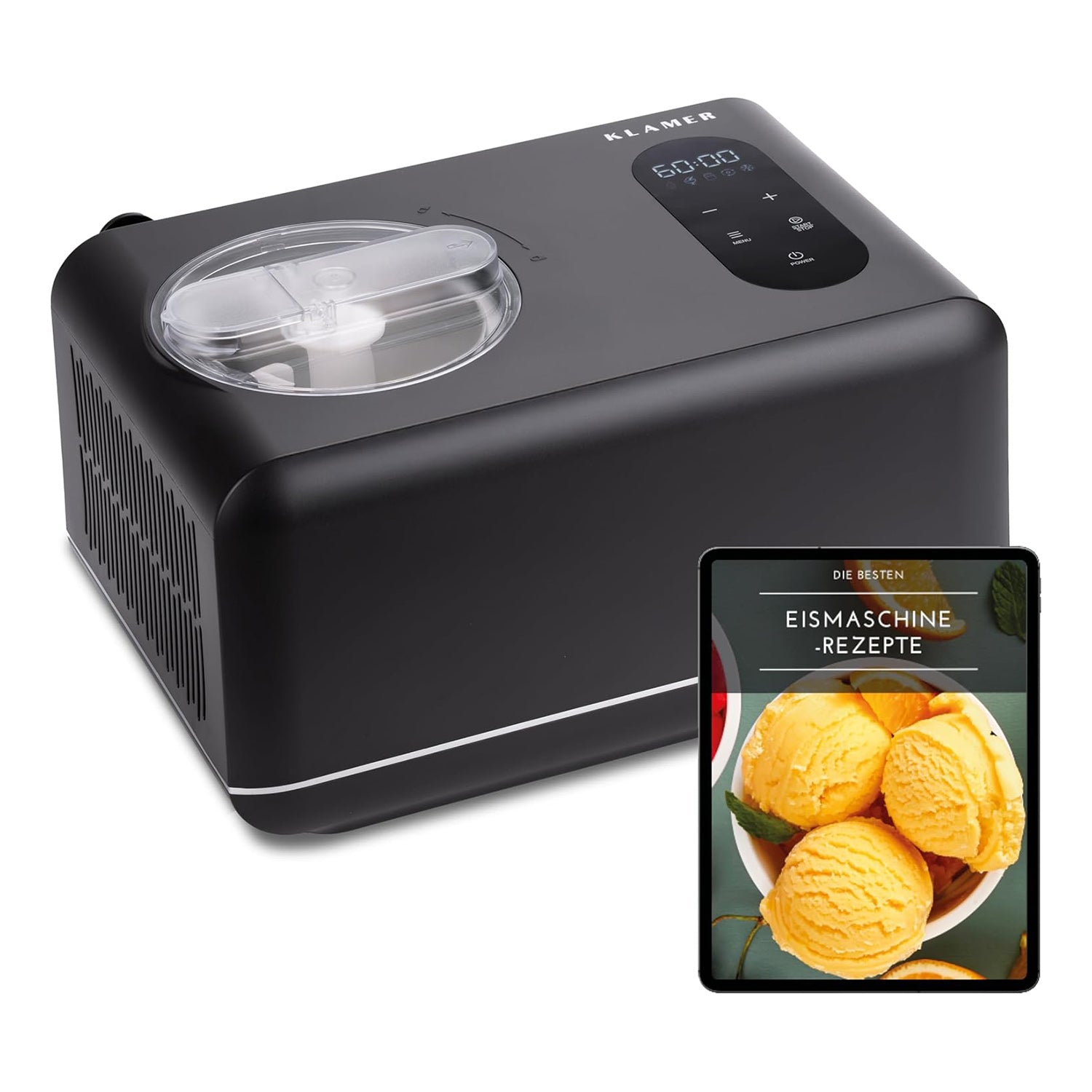 KLAMER Eismaschine 3-in-1 mit 1.5L