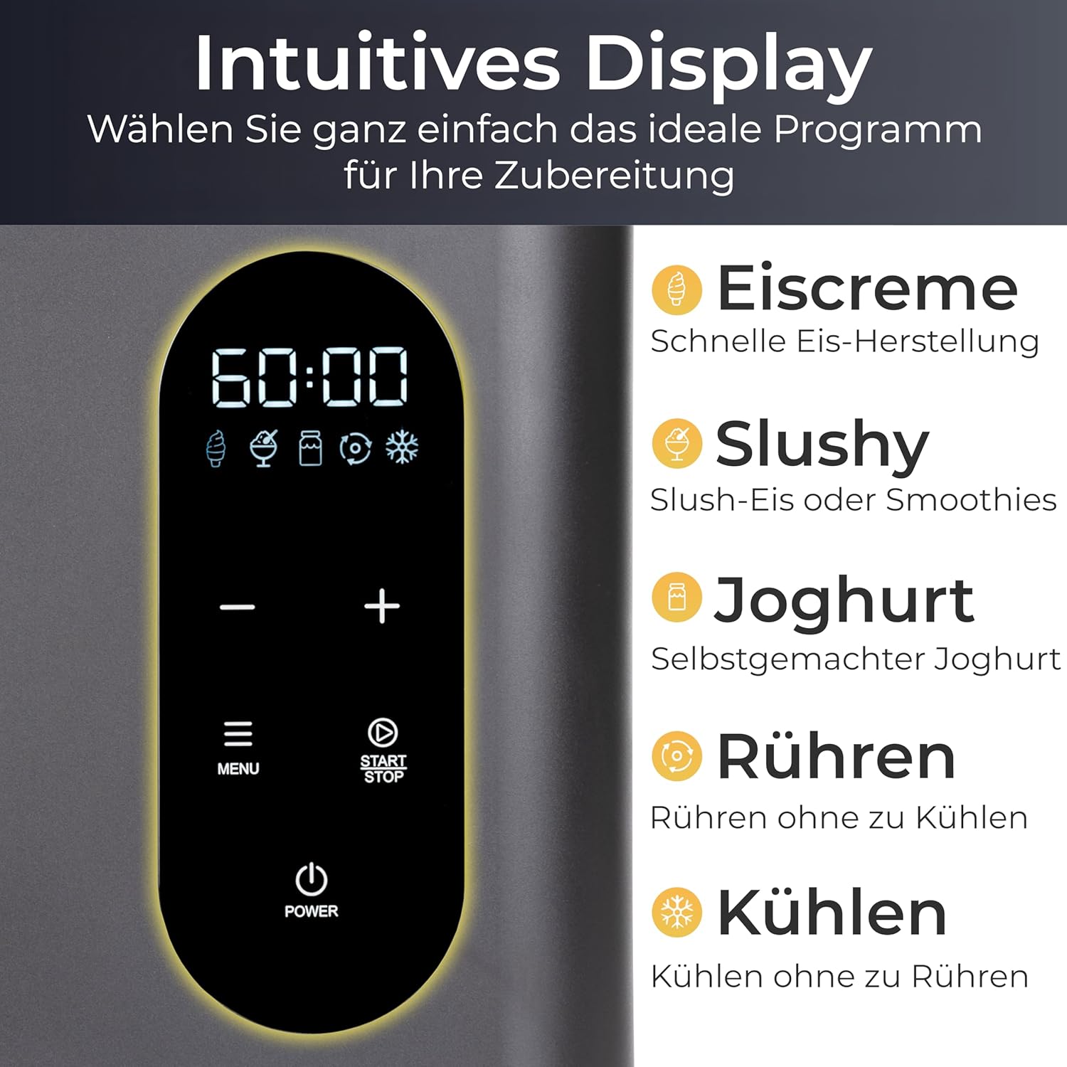 Eismaschine 3-in-1 mit 1.5L