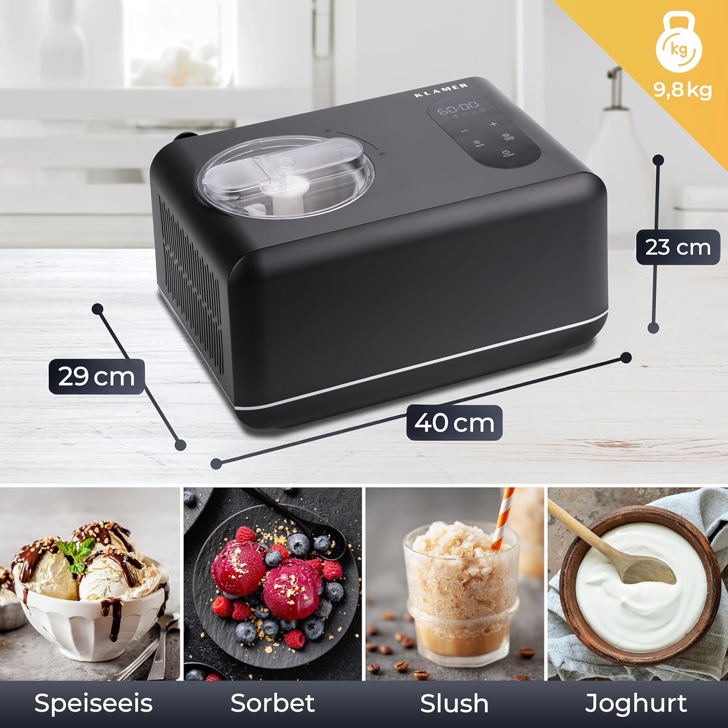 Eismaschine 3-in-1 mit 1.5L