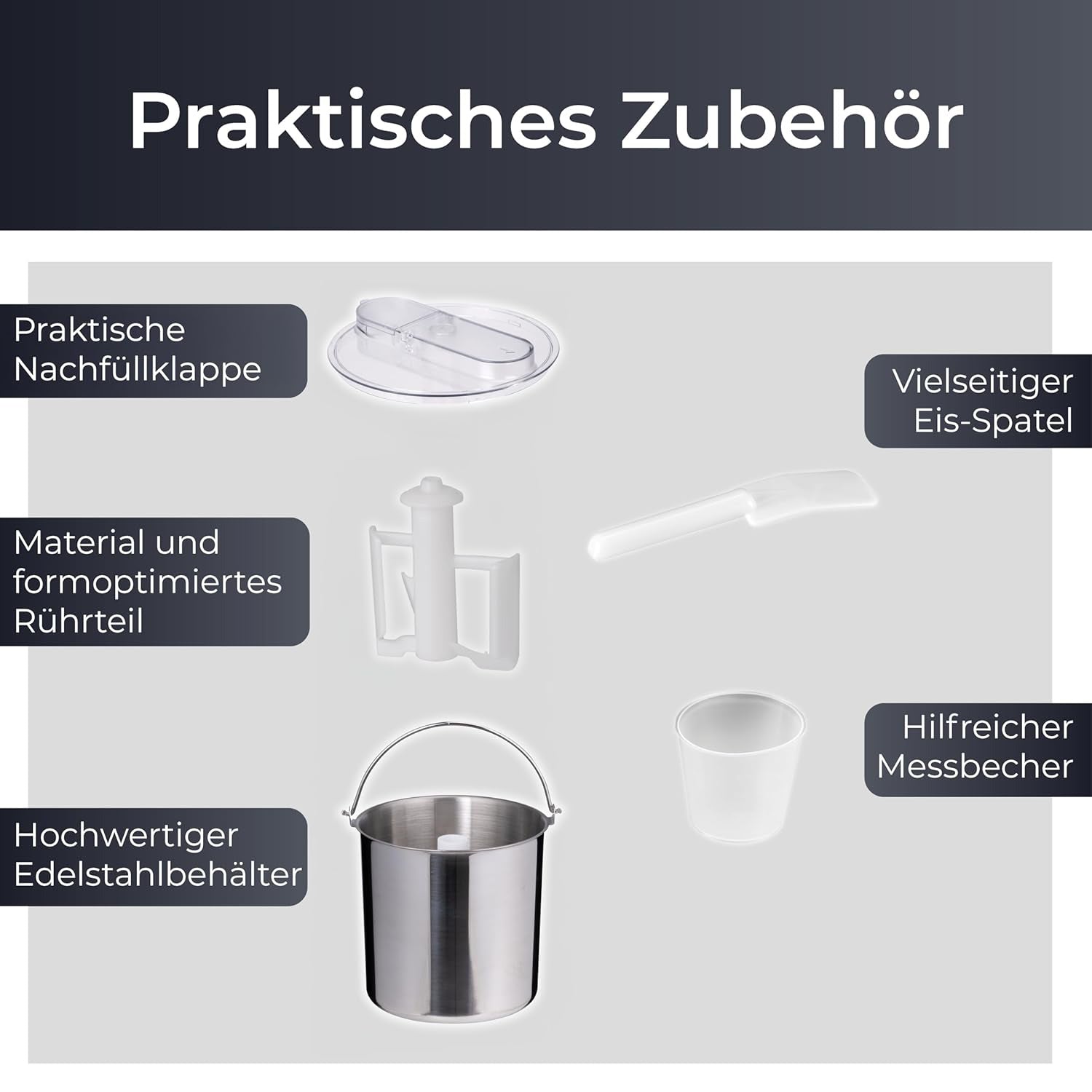 Eismaschine 3-in-1 mit 1.5L