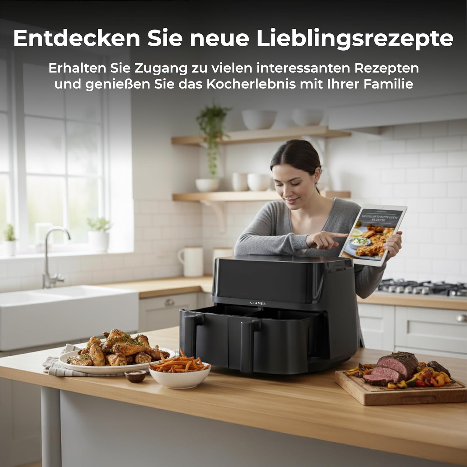 Heißluftfritteuse Duo 9L