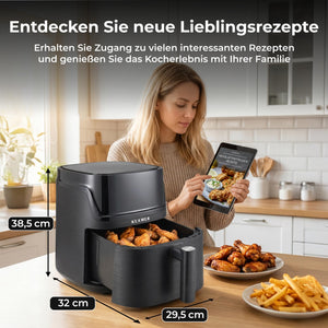 KLAMER Heißluftfritteuse XXL 7 Schwarz – Bild 5