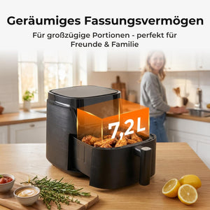 KLAMER Heißluftfritteuse XXL 7 Schwarz – Bild 6