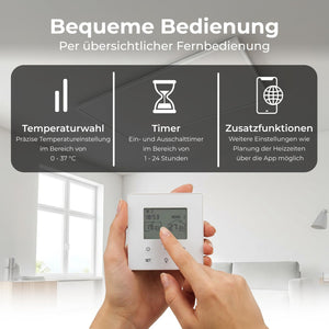 KLAMER Infrarot Deckenheizung 123 × 63 cm (800 W) – Bild 3