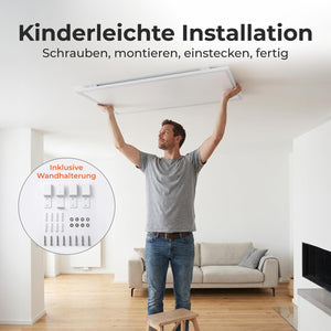 KLAMER Infrarot Deckenheizung 123 × 63 cm (800 W) – Bild 6