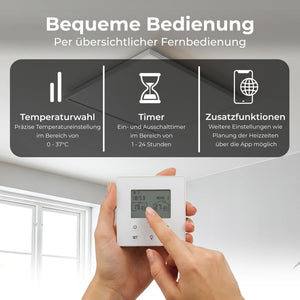 KLAMER Infrarot Deckenheizung 63 × 63 cm (400 W) – Bild 3