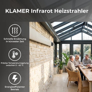 KLAMER Infrarotheizung 3200 mit WLAN Beige – Bild 2