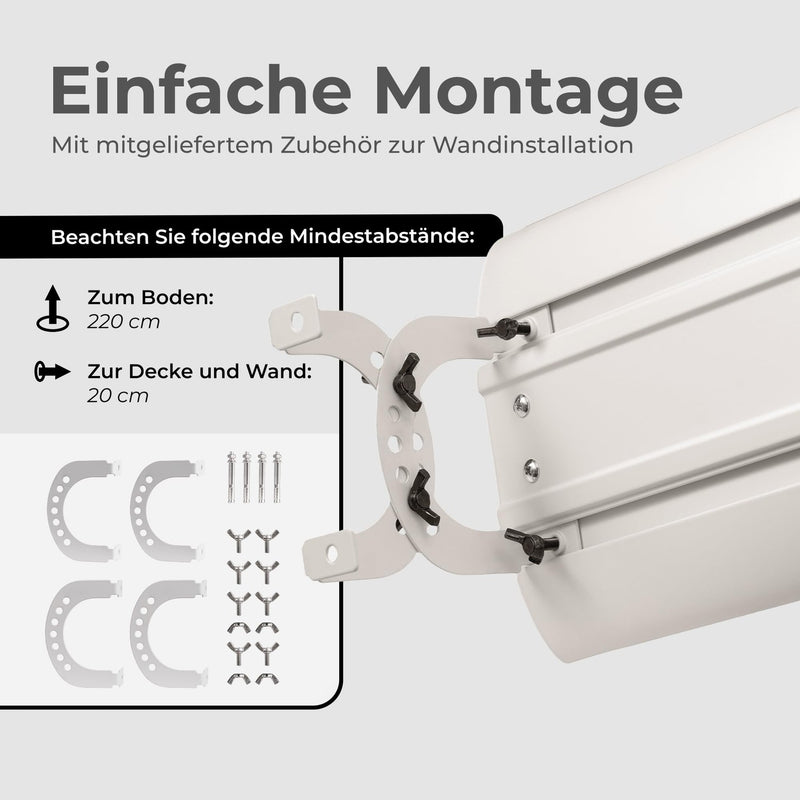 KLAMER Infrarotheizung 3200 mit WLAN Beige – Bild 4