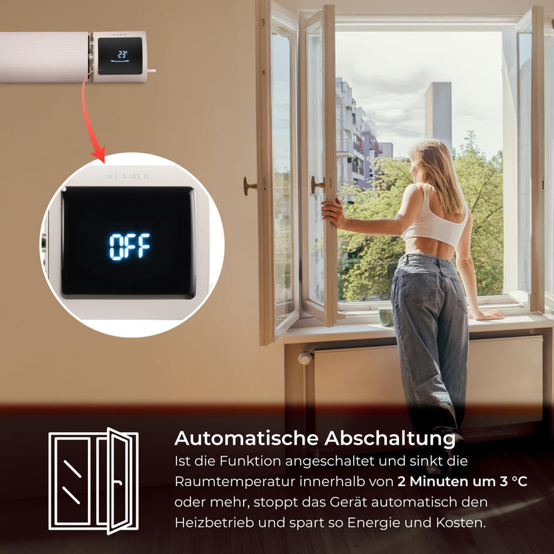 KLAMER Infrarotheizung 3200 mit WLAN Beige – Bild 6
