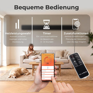 KLAMER Infrarotheizung 3200 mit WLAN Schwarz – Bild 3
