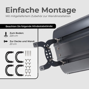 KLAMER Infrarotheizung 3200 mit WLAN Schwarz – Bild 4
