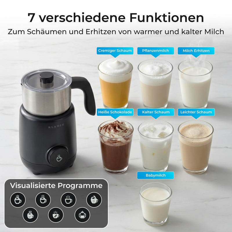 KLAMER Milchaufschäumer Elektrisch 550W – Bild 3