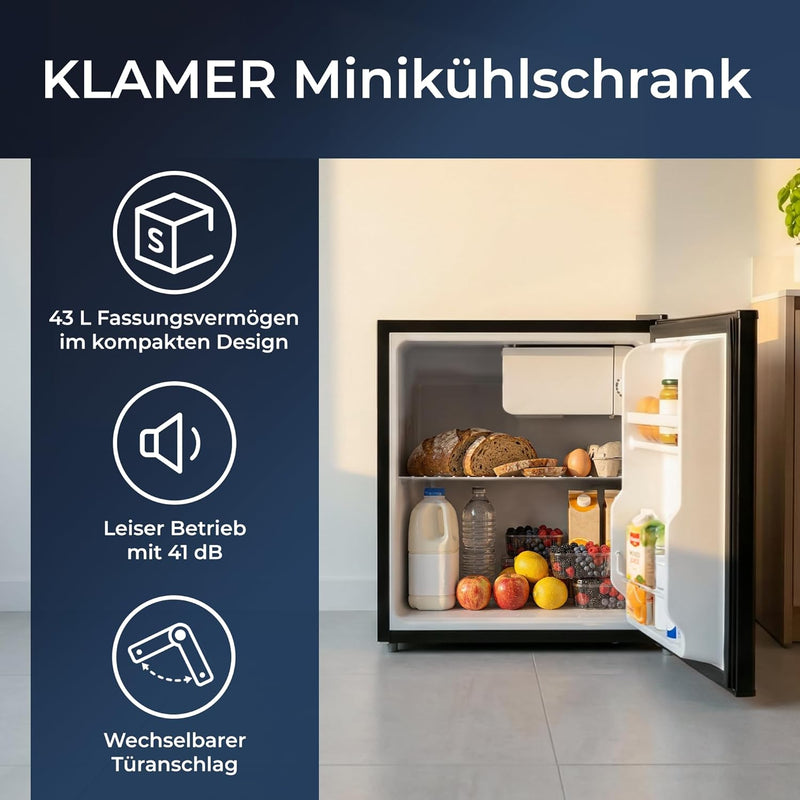 Mini Gefrierschrank 43L – Kompakter Tisch-Gefrierschrank Mit Reversibler Tür, Platzsparend Für Küche, Wohnmobil & Büro Gefriertruhe 43L