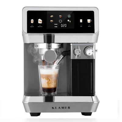 KLAMER Siebträgermaschine 20 Bar Edelstahl – Bild 1