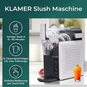 KLAMER Slush Maschine mit Touch-Bedienung für perfekten Slush-Genuss ohne Eis.