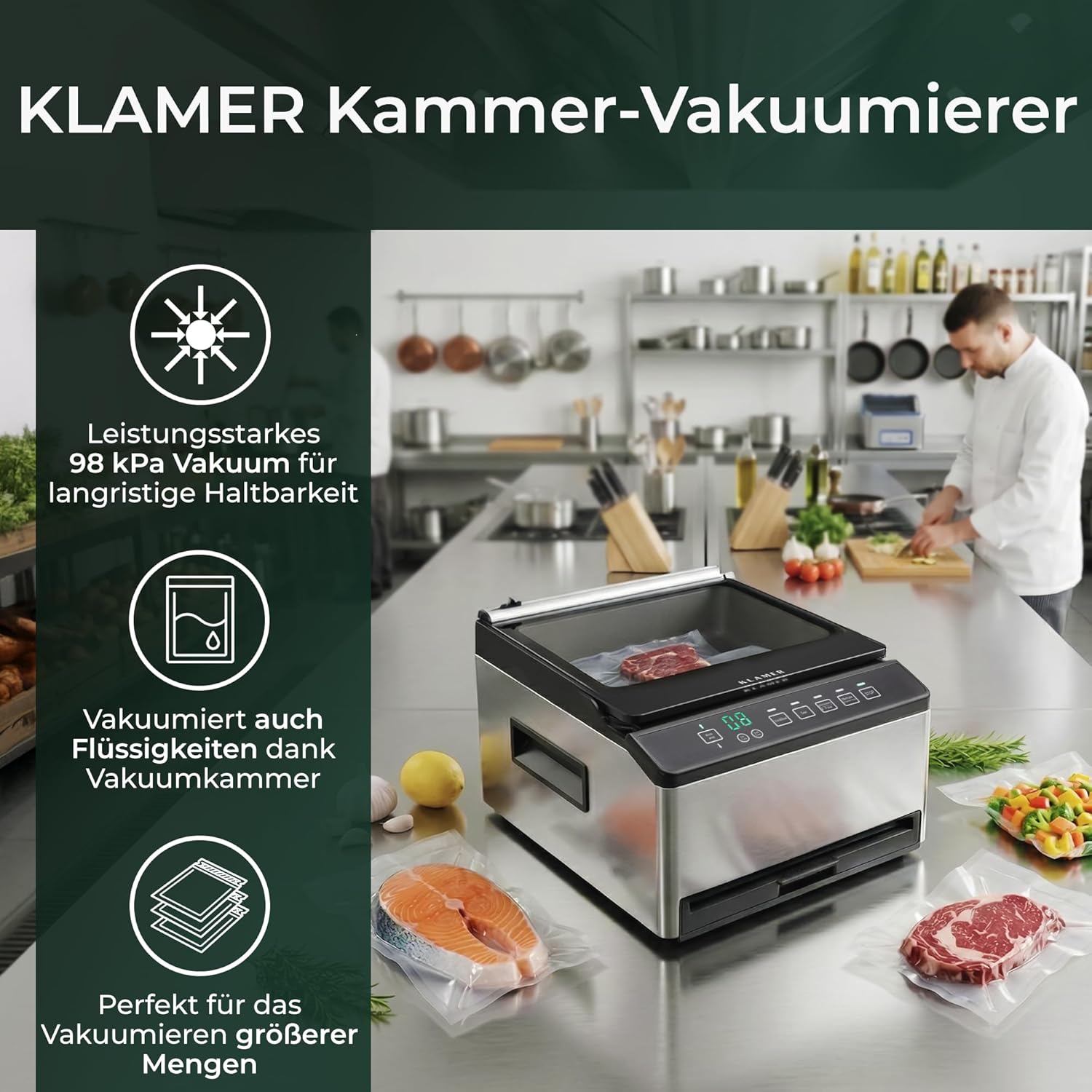 KLAMER Vakuumierer Kammer
