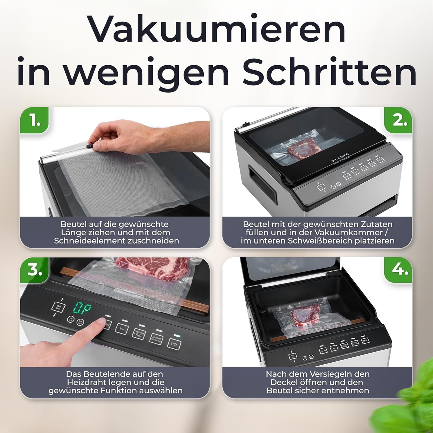 KLAMER Vakuumierer Kammer