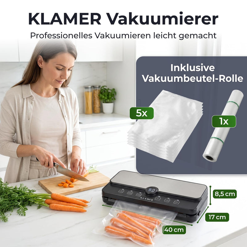 KLAMER Vakuumierer L80 Edelstahl – Bild 7