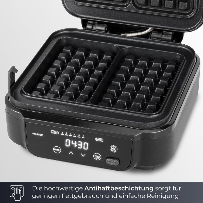KLAMER Waffeleisen 1200W Schwarz – Bild 4