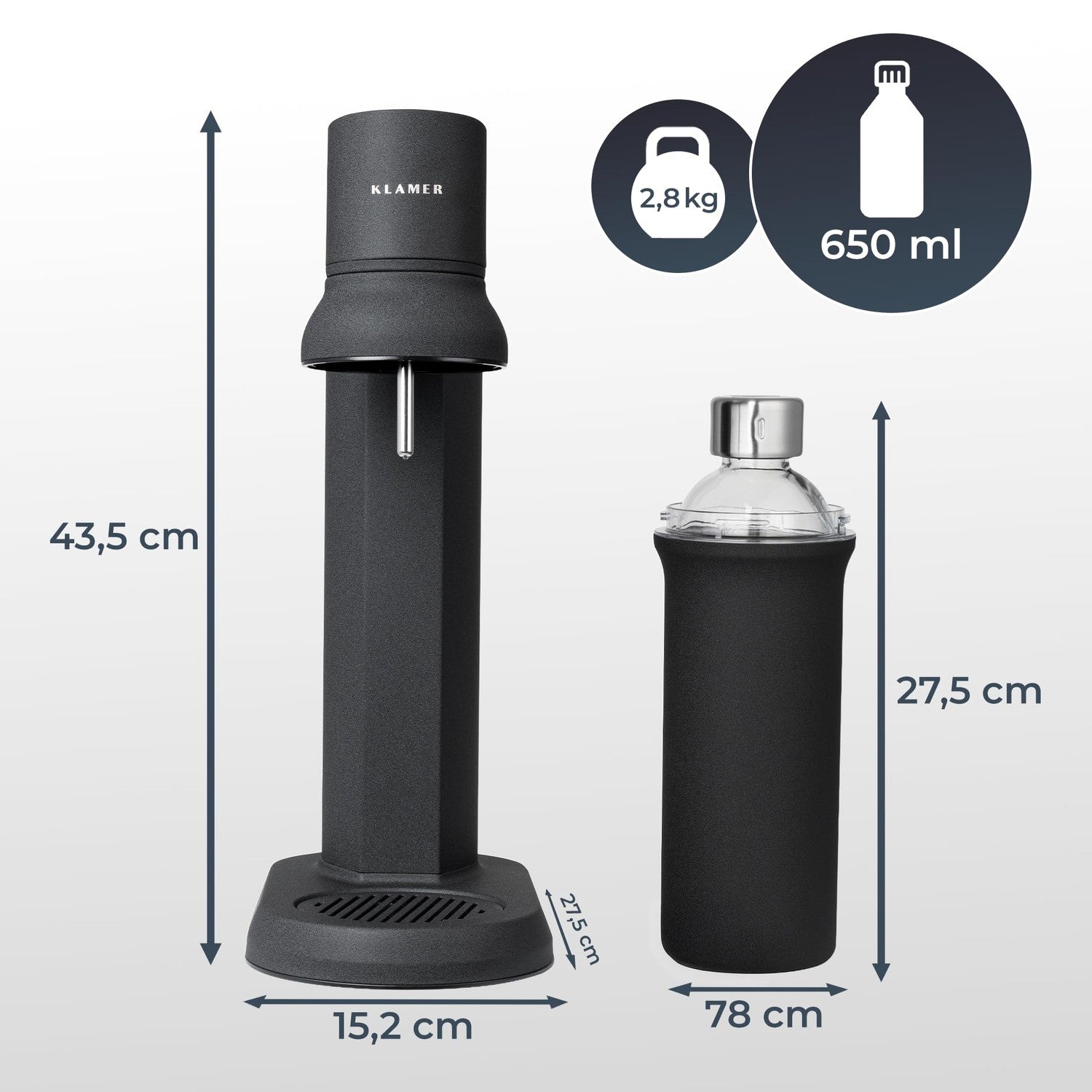 Wassersprudler mit Glasflasche