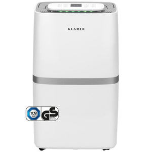 Luftentfeuchter 20/25L von KLAMER mit digitaler Anzeige, TÜV zertifiziert, ideal gegen Feuchtigkeit und Schimmel.