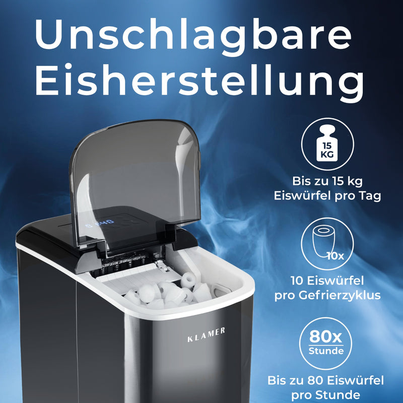 KLAMER Eiswürfelmaschine 120 Watt