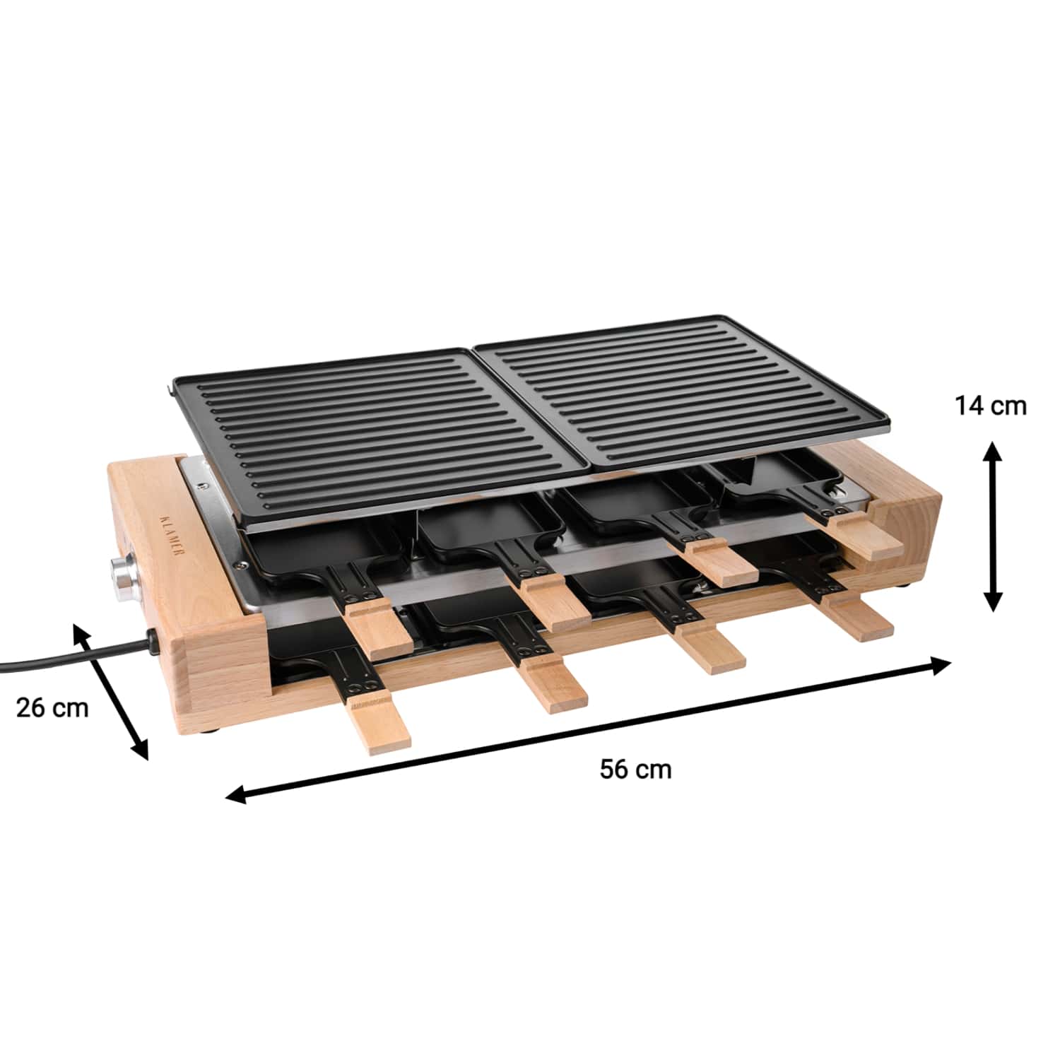 Raclette Grill Holz-Edelstahl