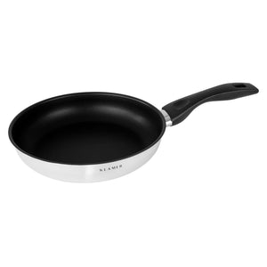 Profi Edelstahl-Bratpfanne 24cm mit antihaftbeschichteter Oberfläche und ergonomischem Griff.