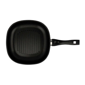 Grillpfanne 28cm mit markanten Rillen für fettfreies Kochen und optimaler Wärmeleitung.