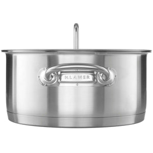 Edelstahl Topfset 4-teilig - hochwertiger Kochtopf aus Edelstahl mit ergonomischen Griffen.